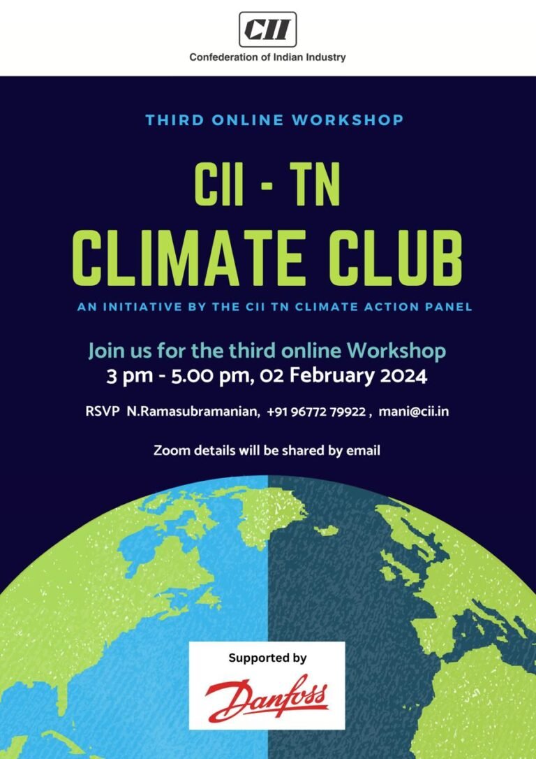 CII – TN Climate Club – 3rd Online Workshop